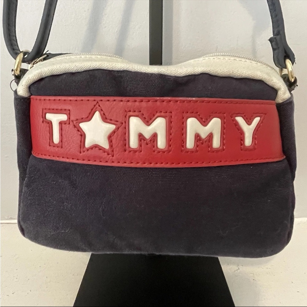 Tommy Hilfiger ColorBlock Navy Blue Red Logo Crossbody or Shoulder Bag Purse